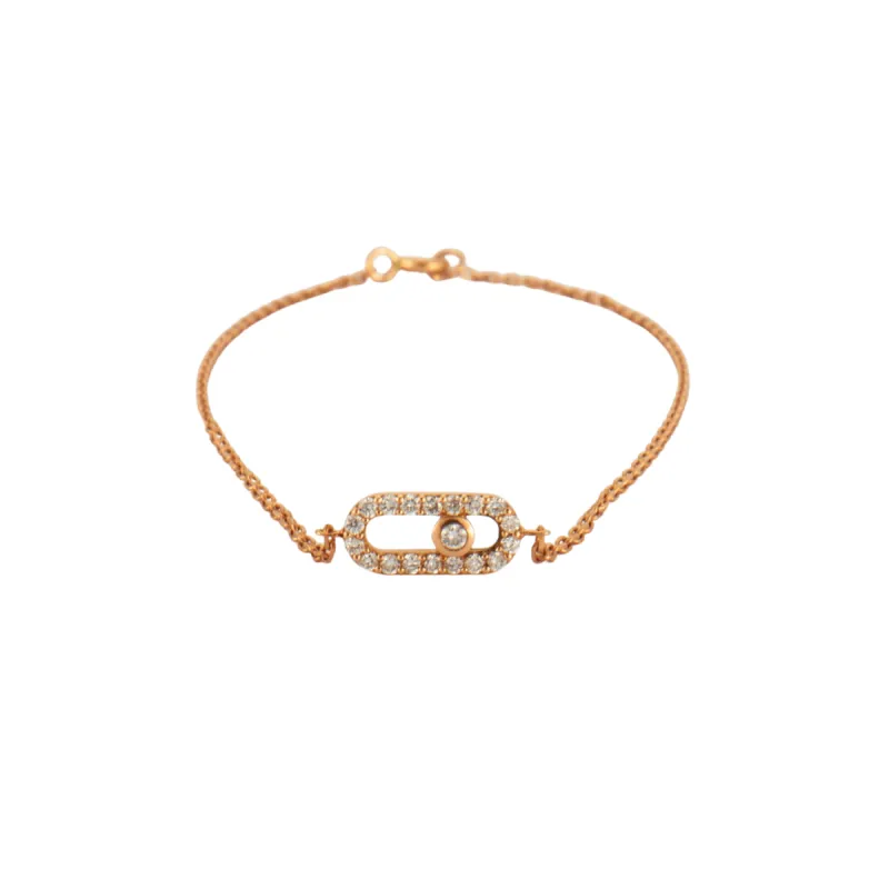 Bracelet or rose diamants sold by 58 Facettes