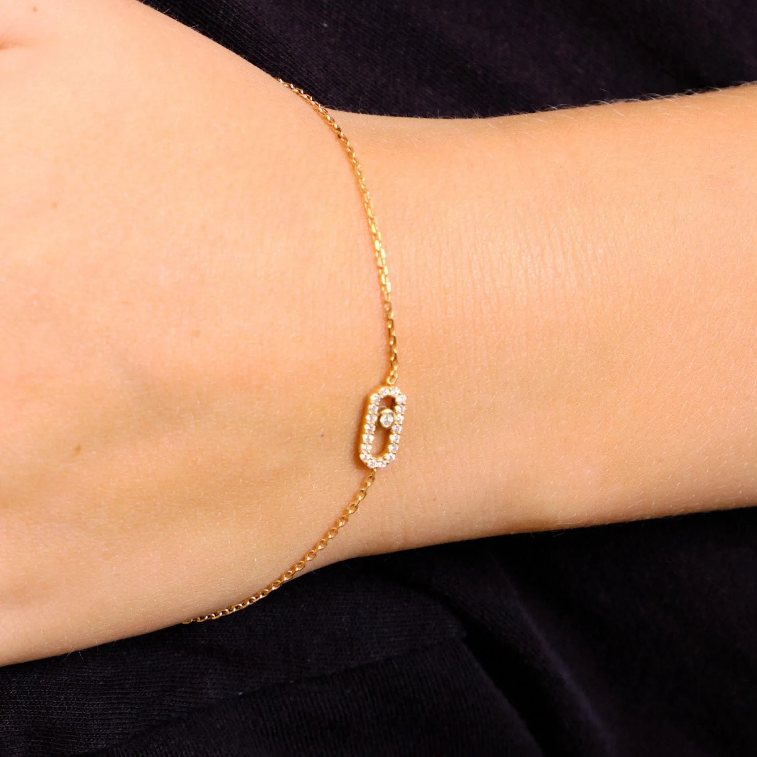 Bracelet or rose diamants sold by 58 Facettes product image thumbnail 2