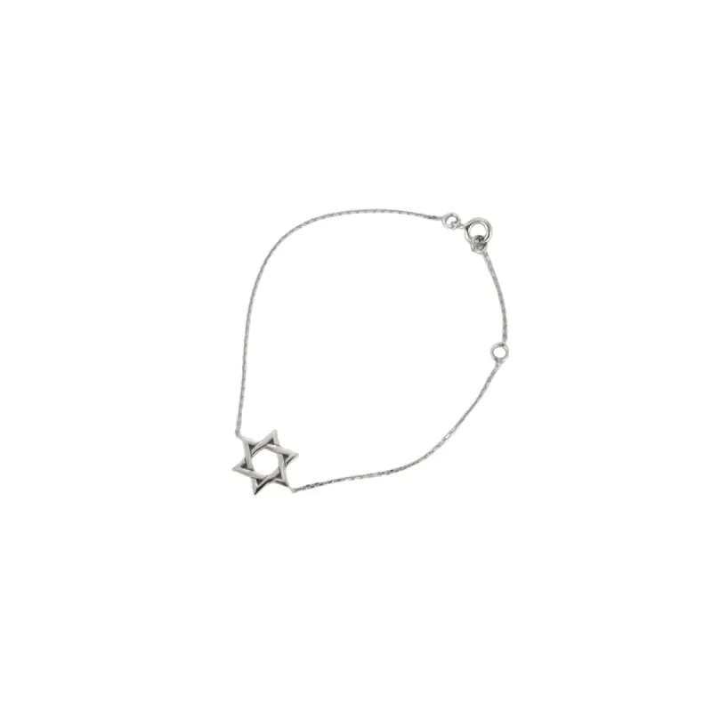 Bracelet étoile de David or blanc sold by 58 Facettes