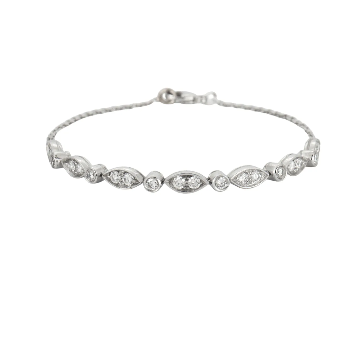 Bracelet or blanc diamants sold by 58 Facettes