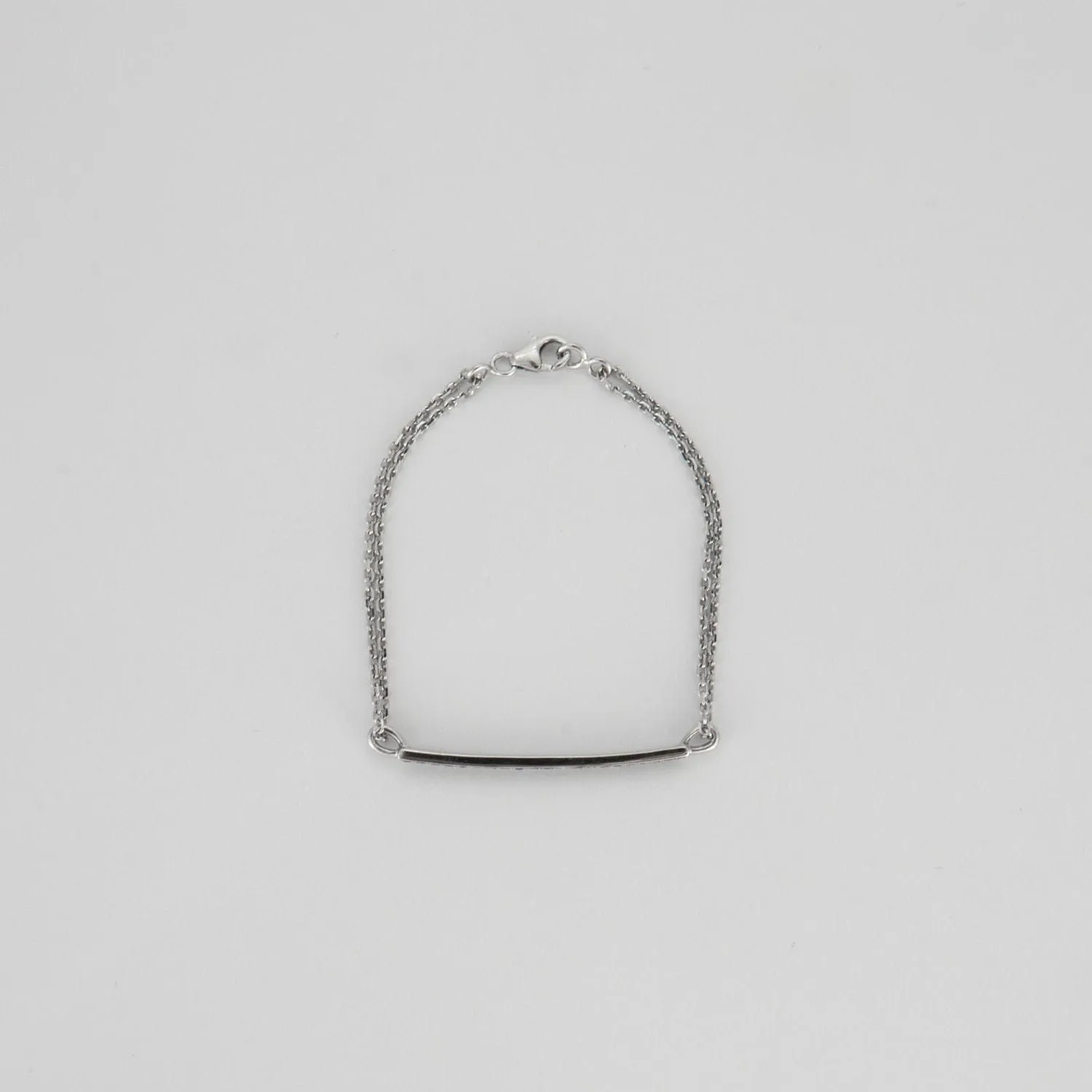 Bracelet or blanc barrette de diamants noirs sold by 58 Facettes product image thumbnail 3