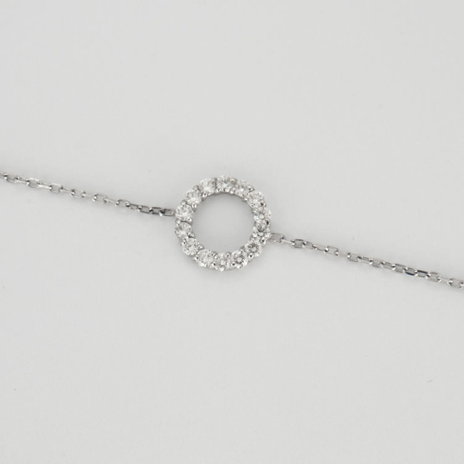 Bracelet or blanc cercle de diamants sold by 58 Facettes product image thumbnail 3