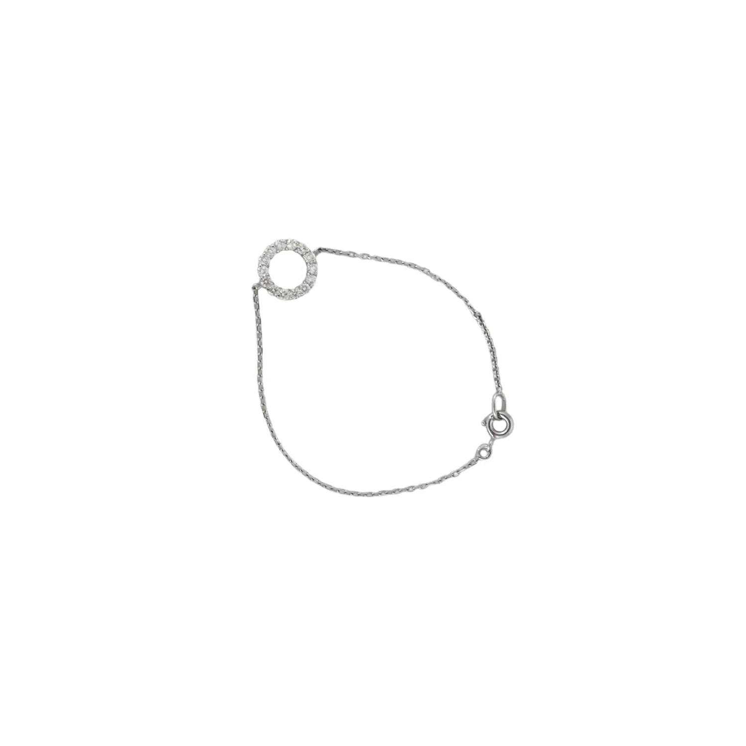 Bracelet or blanc cercle de diamants sold by 58 Facettes