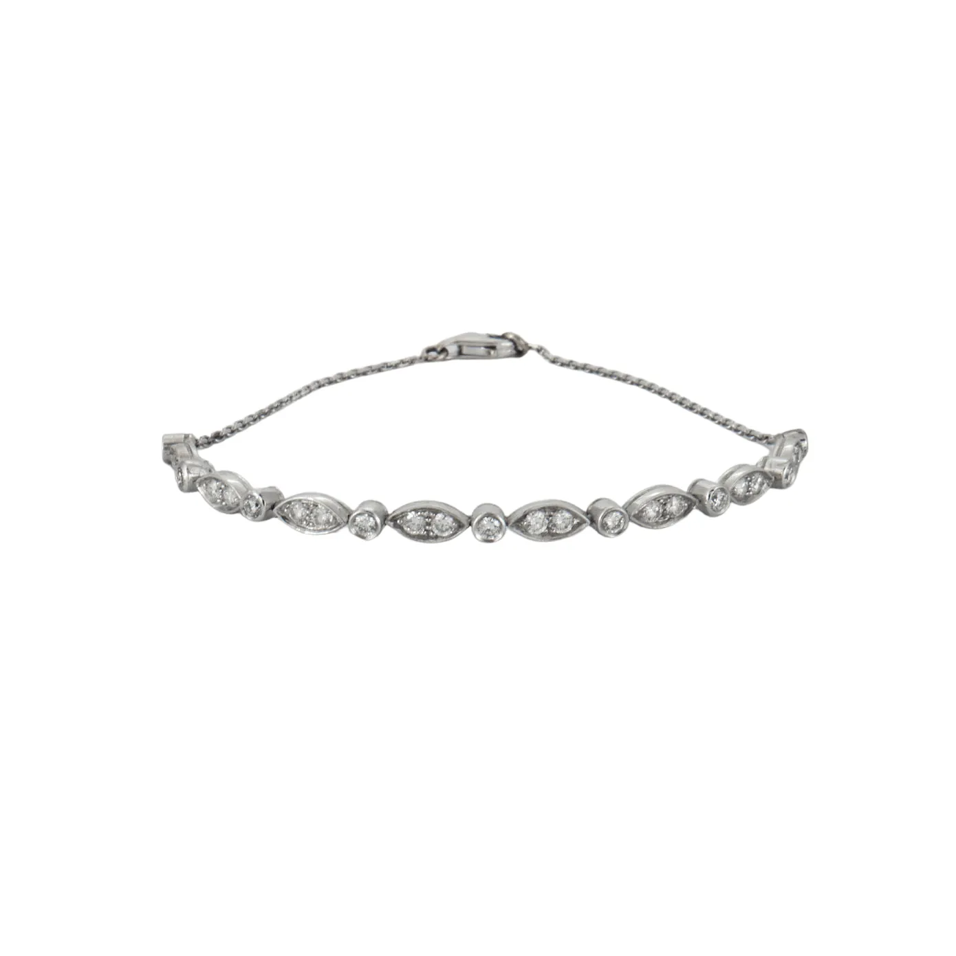 Bracelet or blanc diamants sold by 58 Facettes