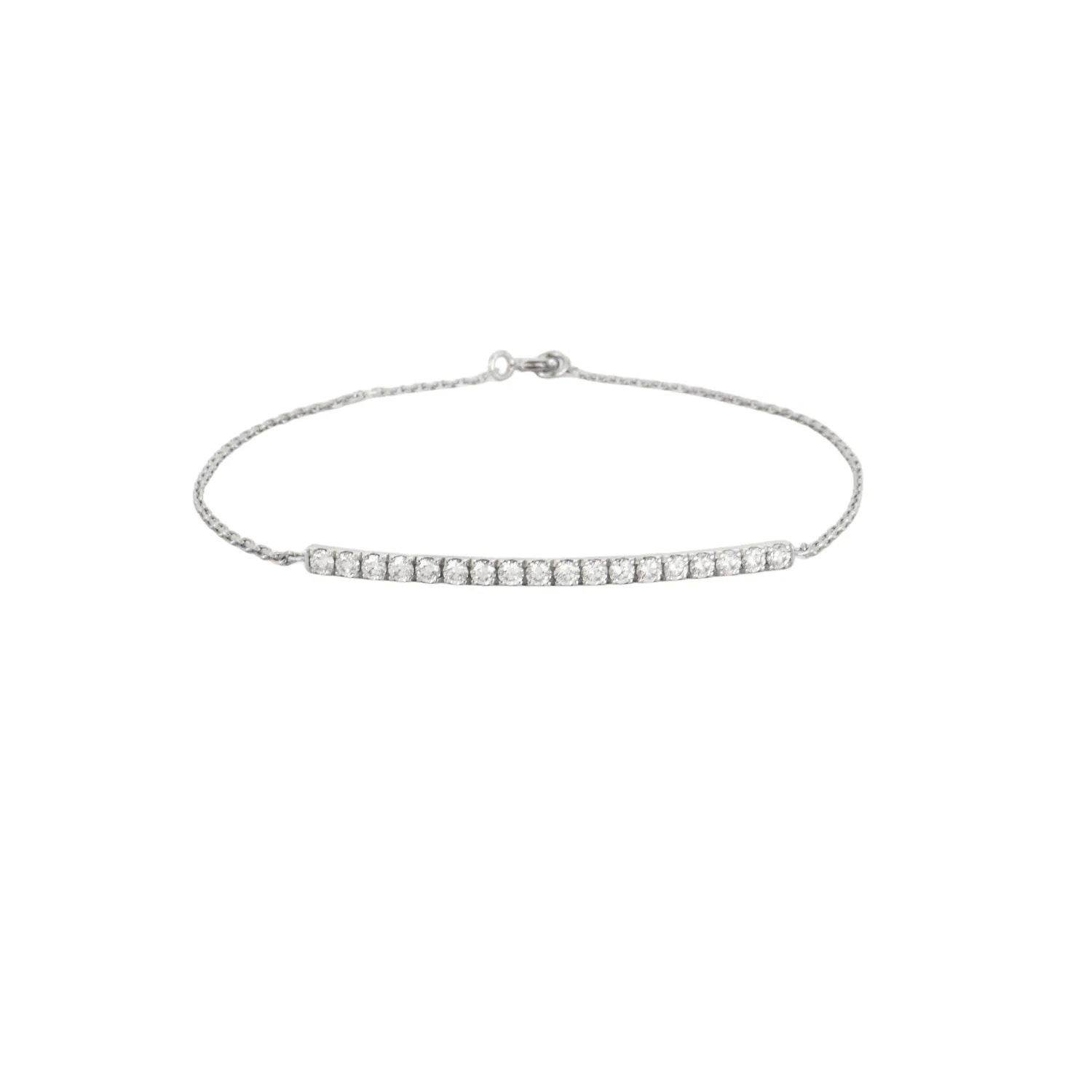 Bracelet or blanc barrette de diamants 0.55ct sold by 58 Facettes