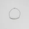 Bracelet or blanc barrette diamants noirs sold by 58 Facettes