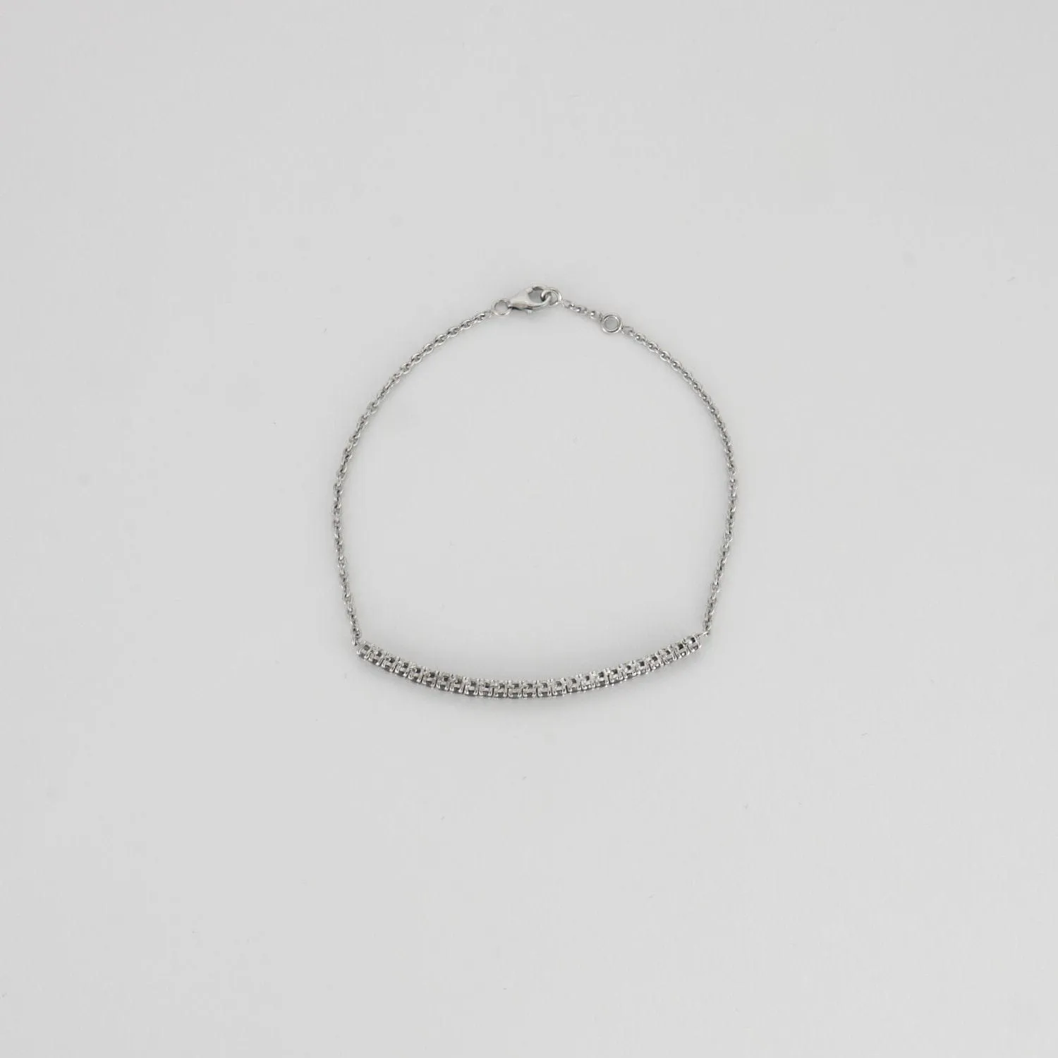 Bracelet or blanc barrette diamants noirs sold by 58 Facettes product image thumbnail 3