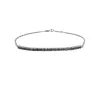 Bracelet or blanc barrette diamants noirs sold by 58 Facettes