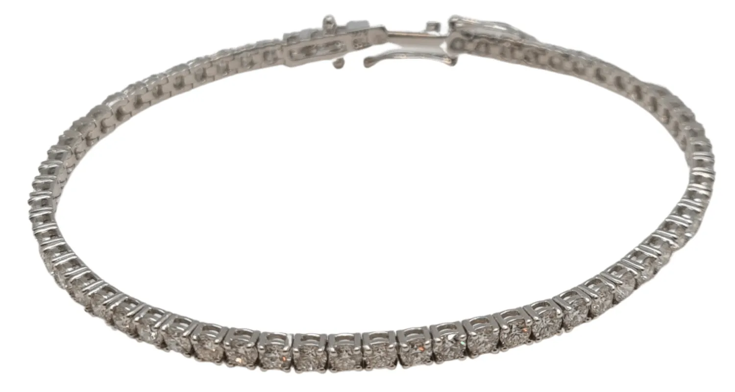 Bracelet tennis or blanc diamants sold by 58 Facettes