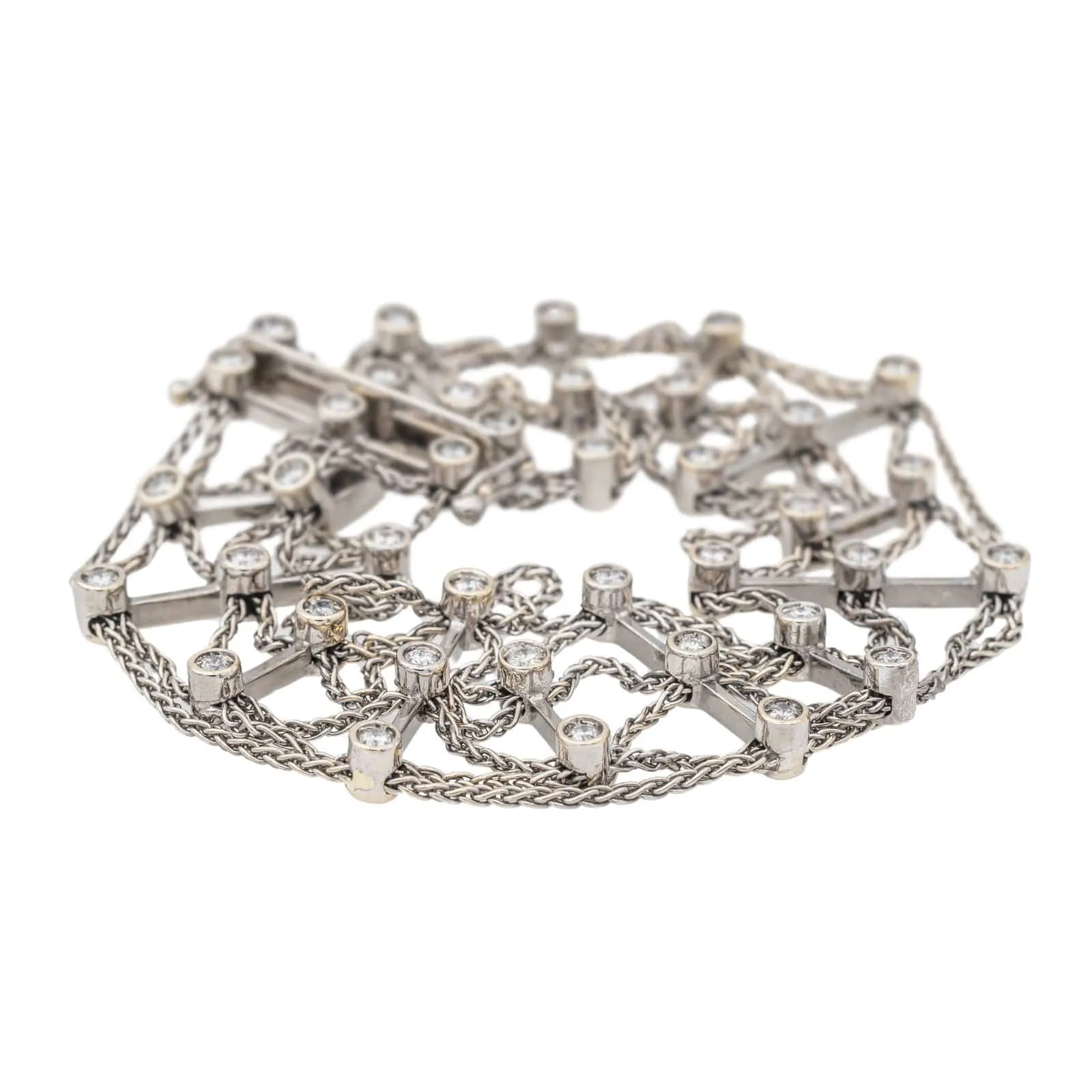 Bracelet Manchette Or blanc Diamant sold by 58 Facettes product image thumbnail 4