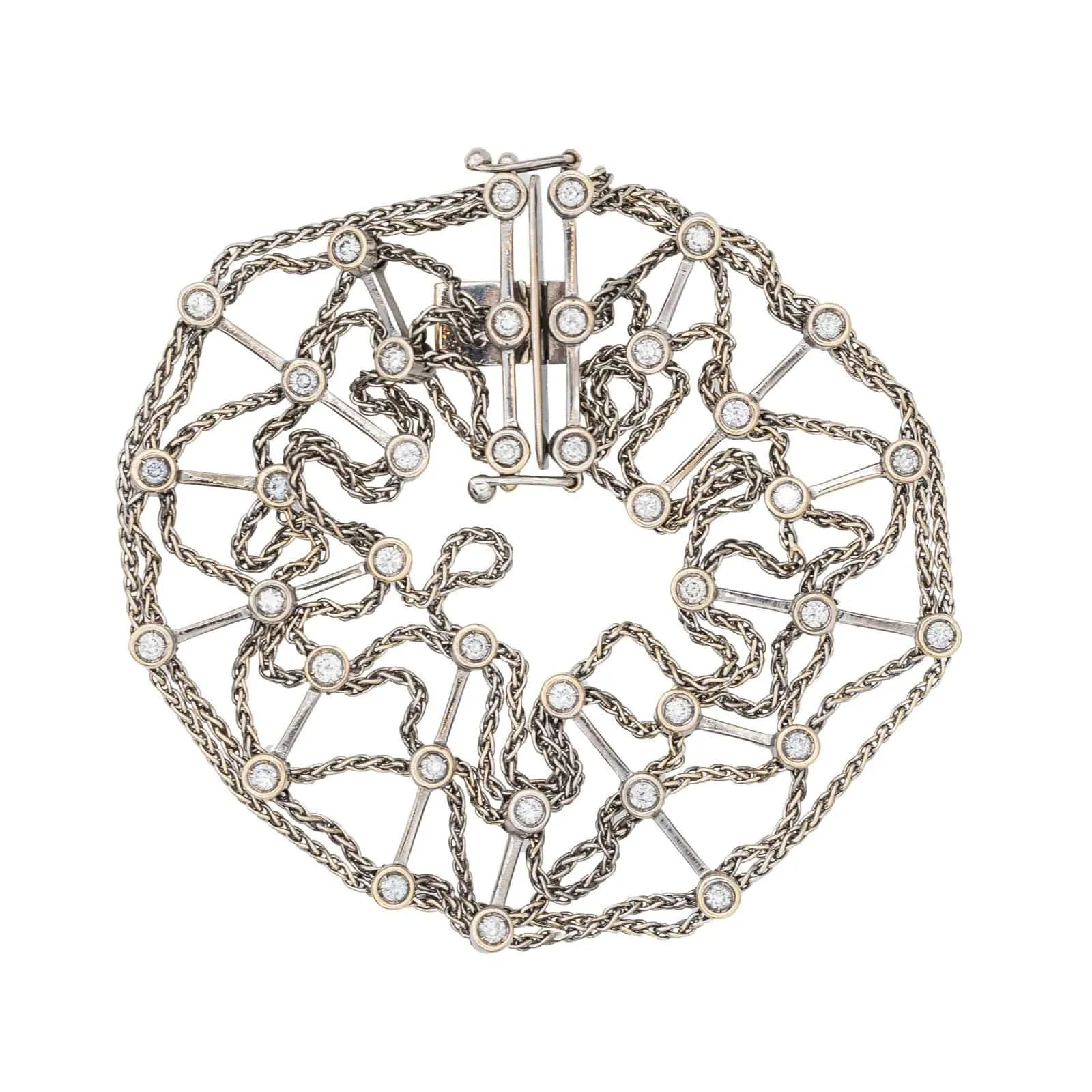 Bracelet Manchette Or blanc Diamant sold by 58 Facettes product image thumbnail 3