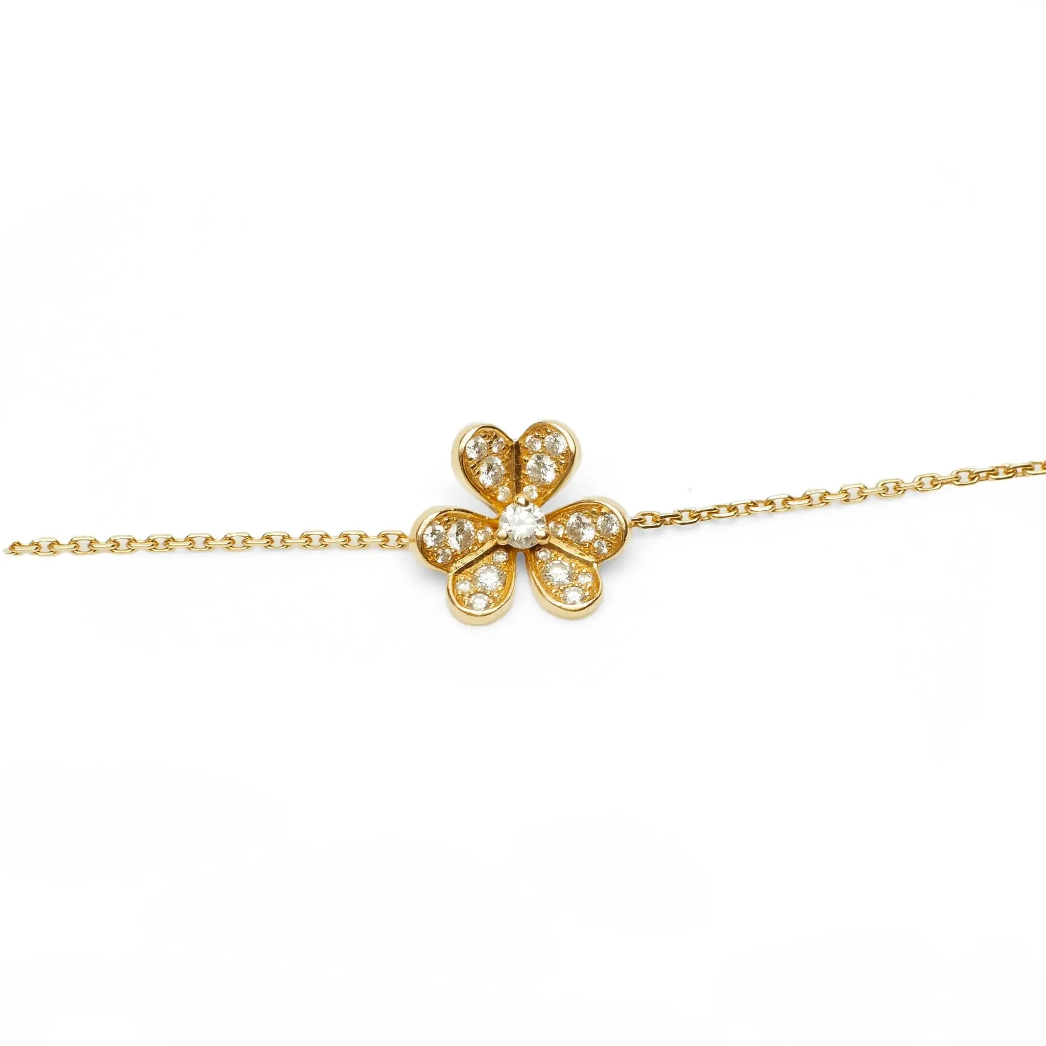 Van Cleef & Arpels Frivole - Bracelet Mini pavé en or jaune et diamants sold by 58 Facettes