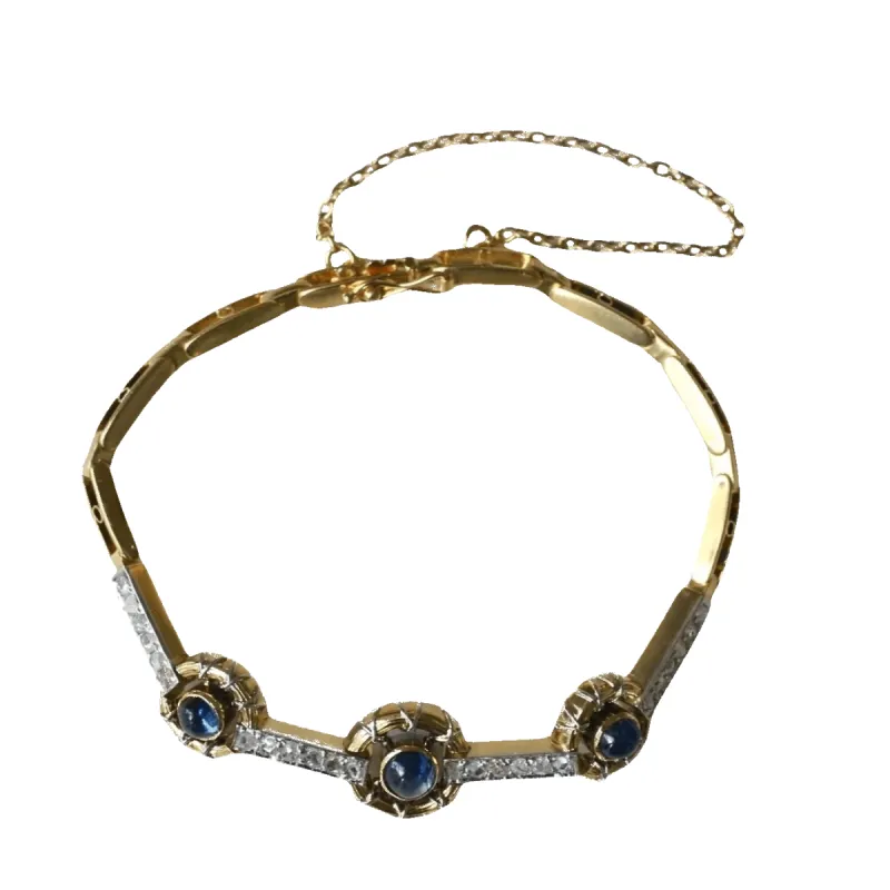Bracelet Belle Epoque Saphirs et Diamants sold by 58 Facettes