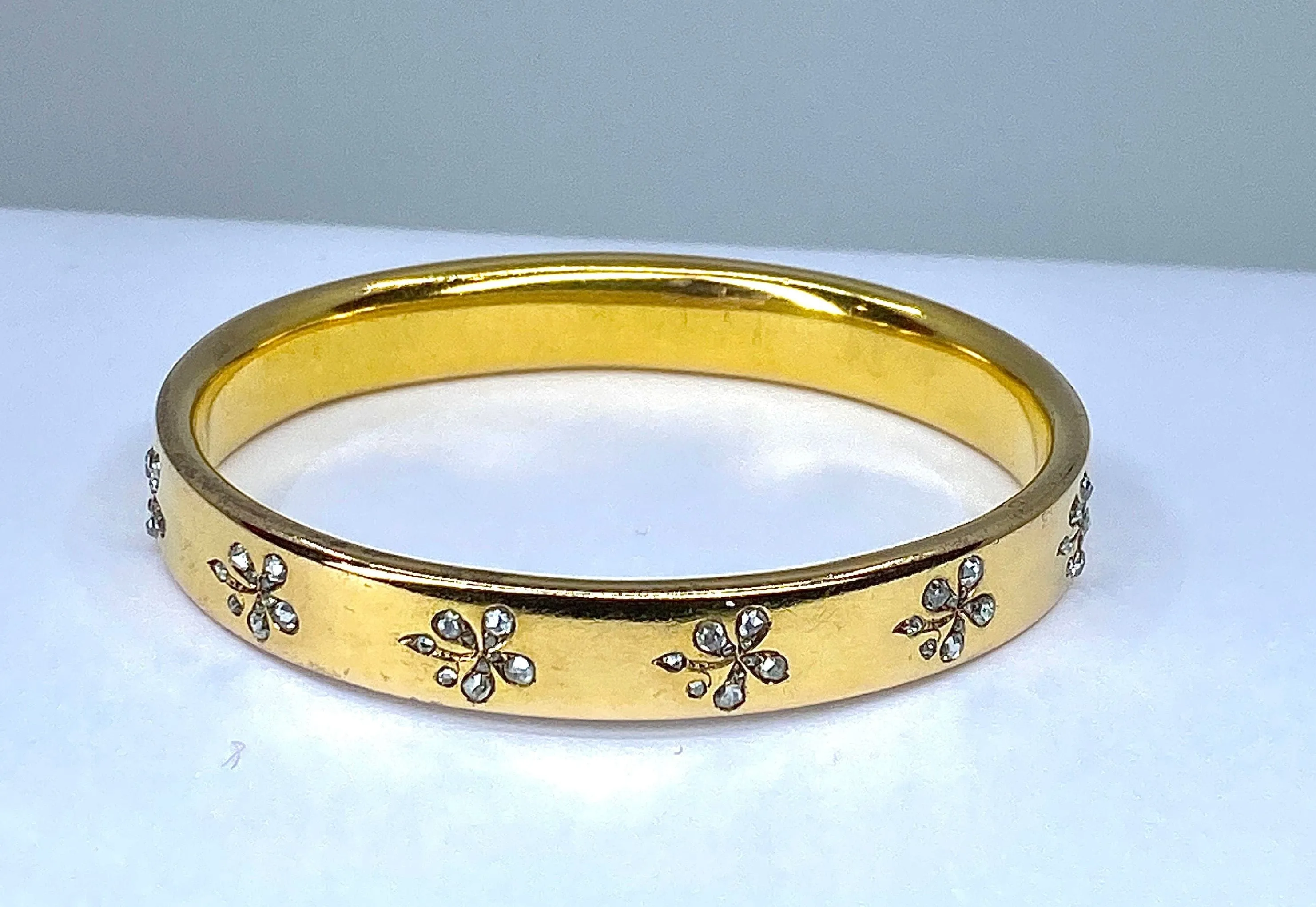 Bracelet or jaune fleurs diamants sold by 58 Facettes product image thumbnail 5