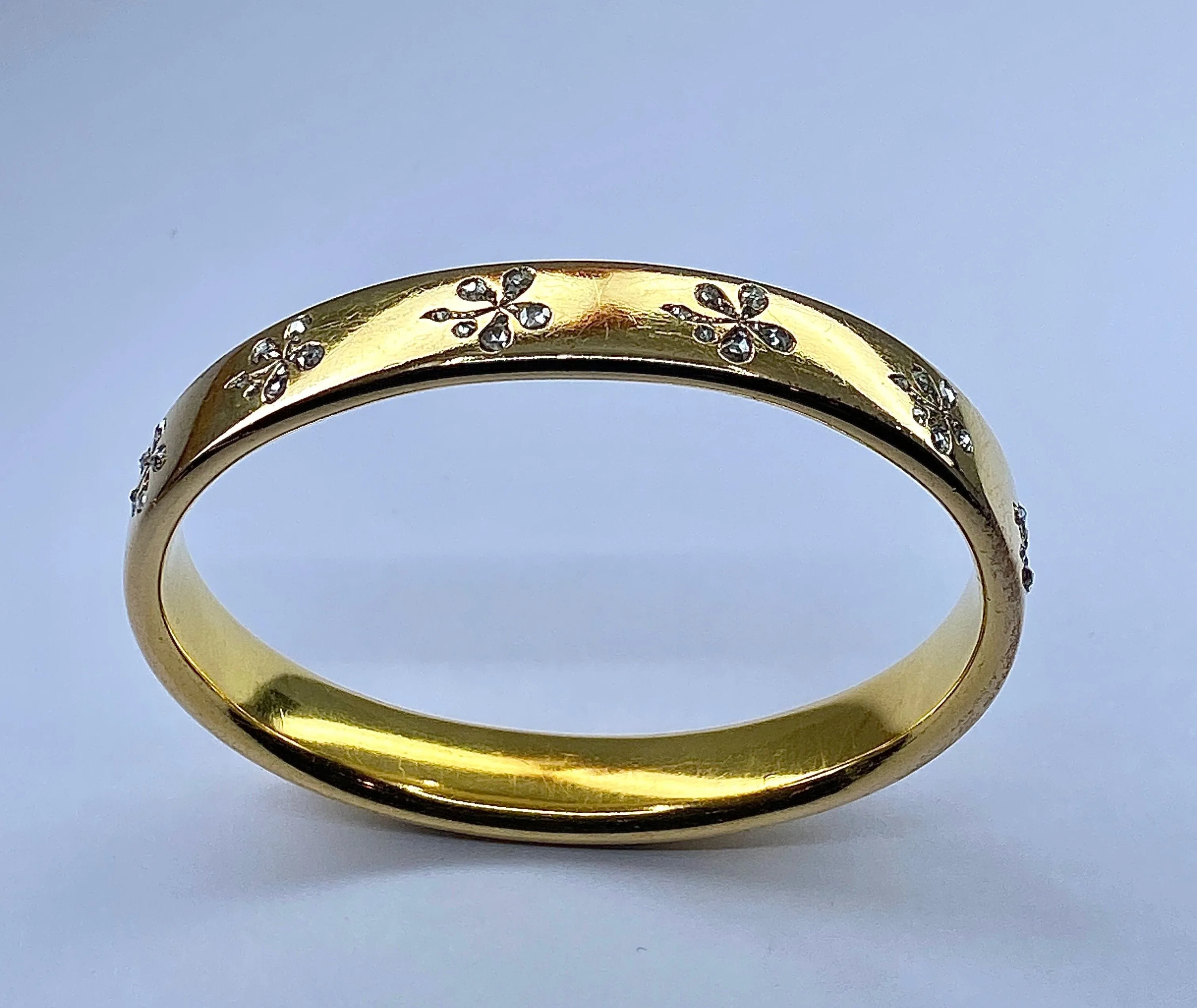 Bracelet or jaune fleurs diamants sold by 58 Facettes product image thumbnail 3