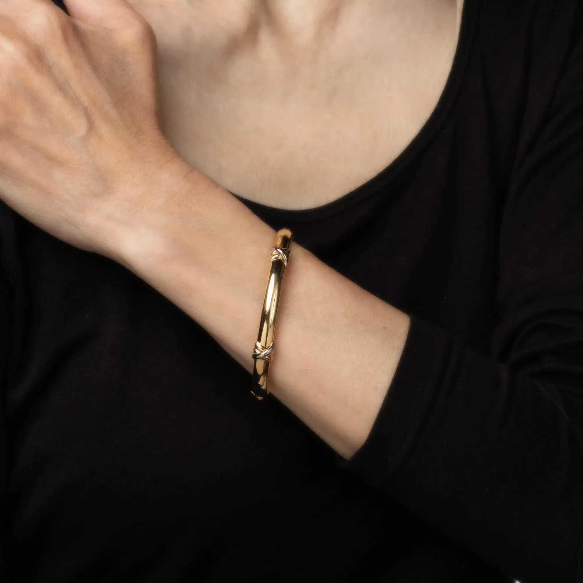 Cartier Trinity - Bracelet jonc vintage en or jaune 18 carats sold by 58 Facettes product image thumbnail 2