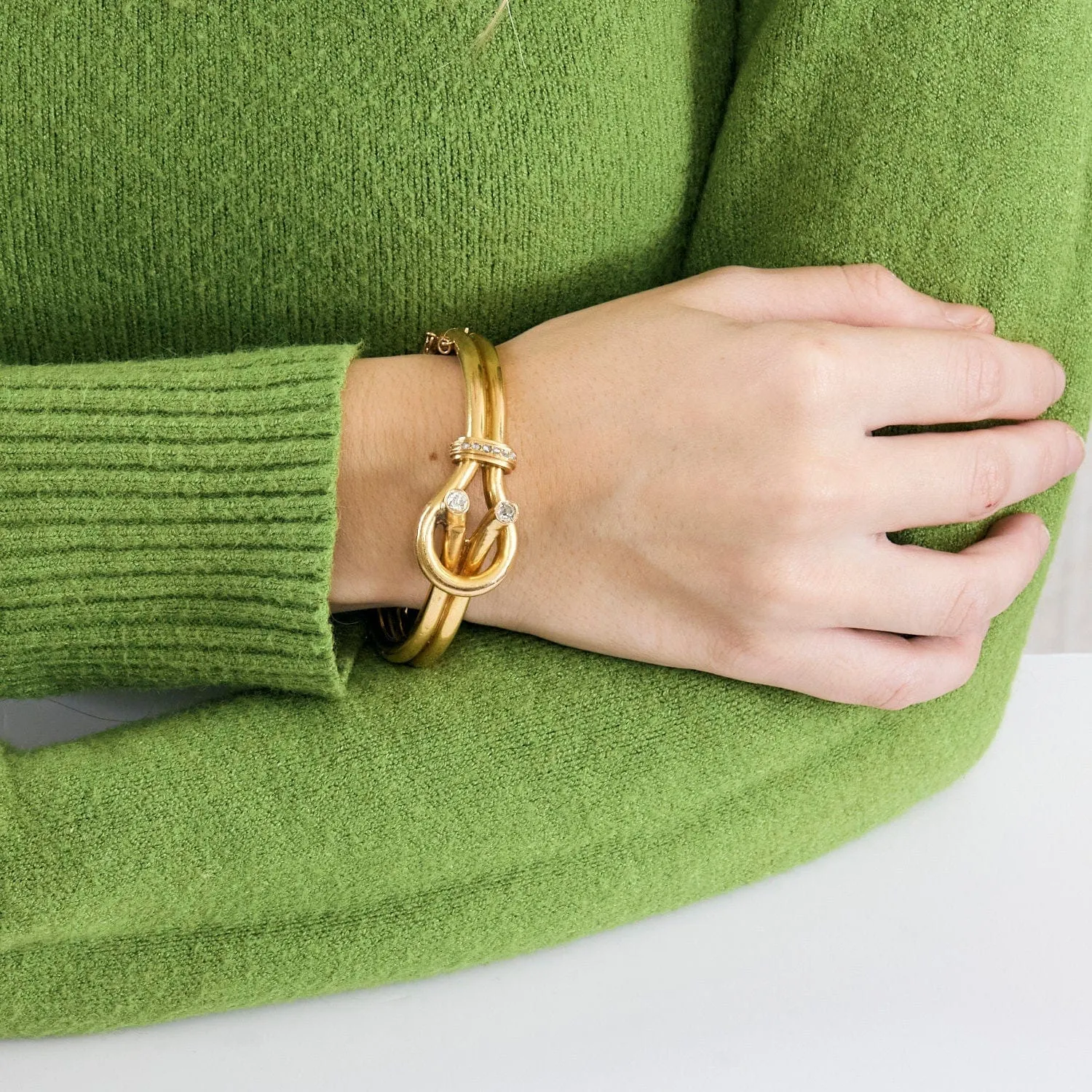 Bracelet jonc à charnière en or jaune sold by 58 Facettes product image thumbnail 2