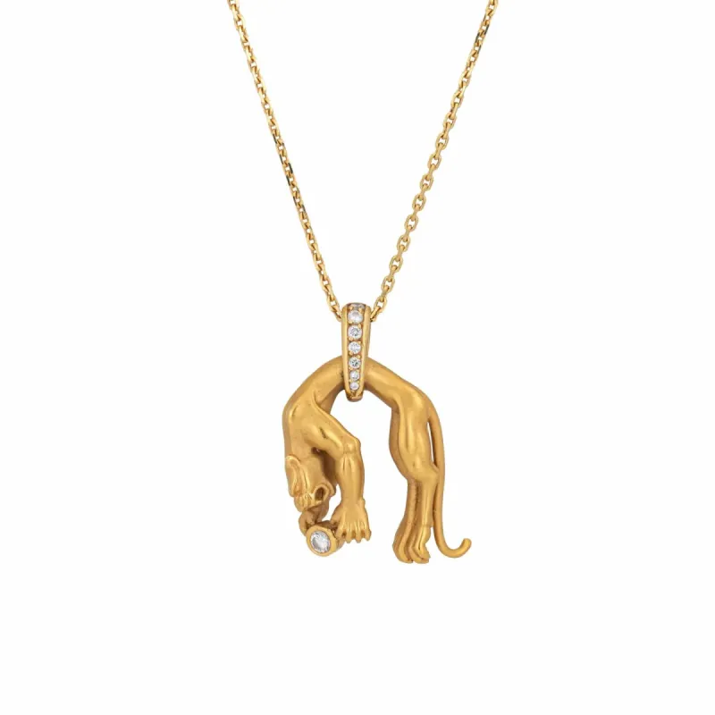 CARRERA Y CARRERA - collier pendentif panthère diamant jaune Ggold sold by 58 Facettes