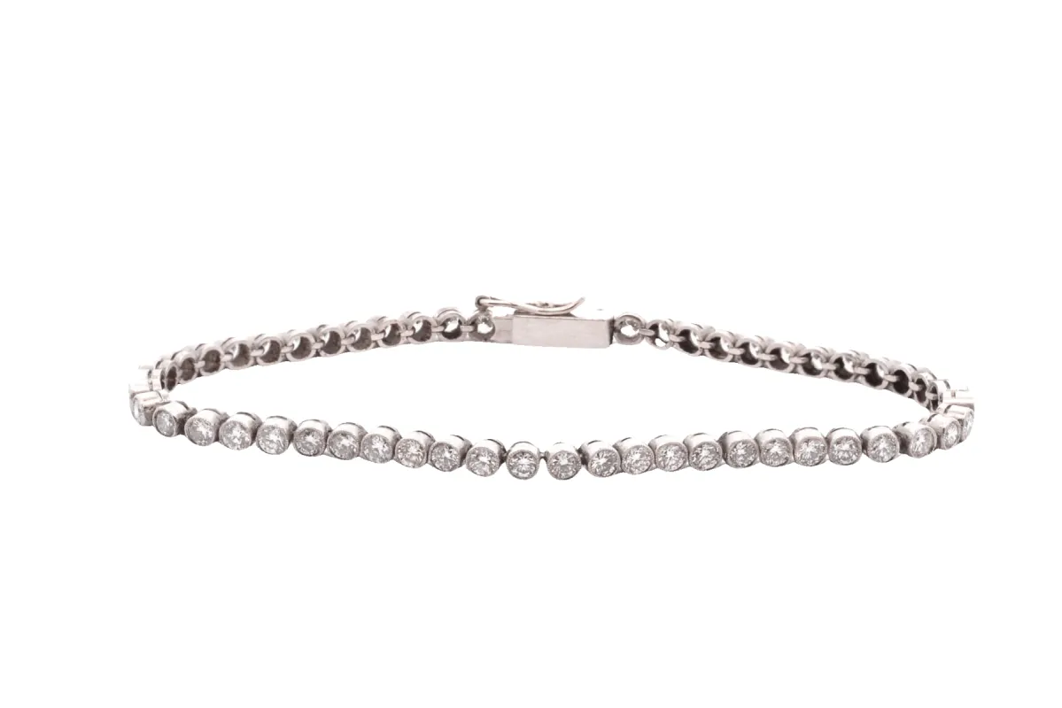 Bracelet diamants en platine sold by 58 Facettes
