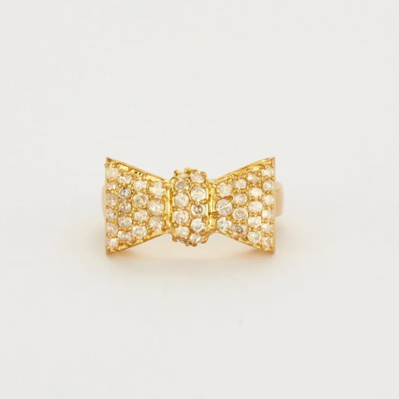 Bague or jaune Nœud pavé de diamants sold by 58 Facettes