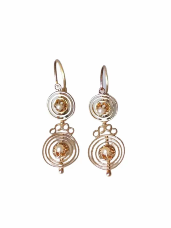 Boucles d'oreilles dormeuses anciennes spirales sold by 58 Facettes