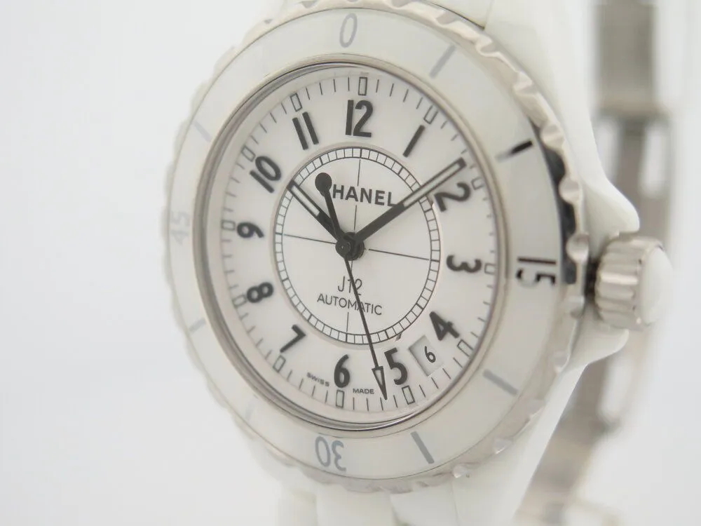 montre CHANEL j12 38 mm ceramique blanche automatique sold by 58 Facettes product image thumbnail 3