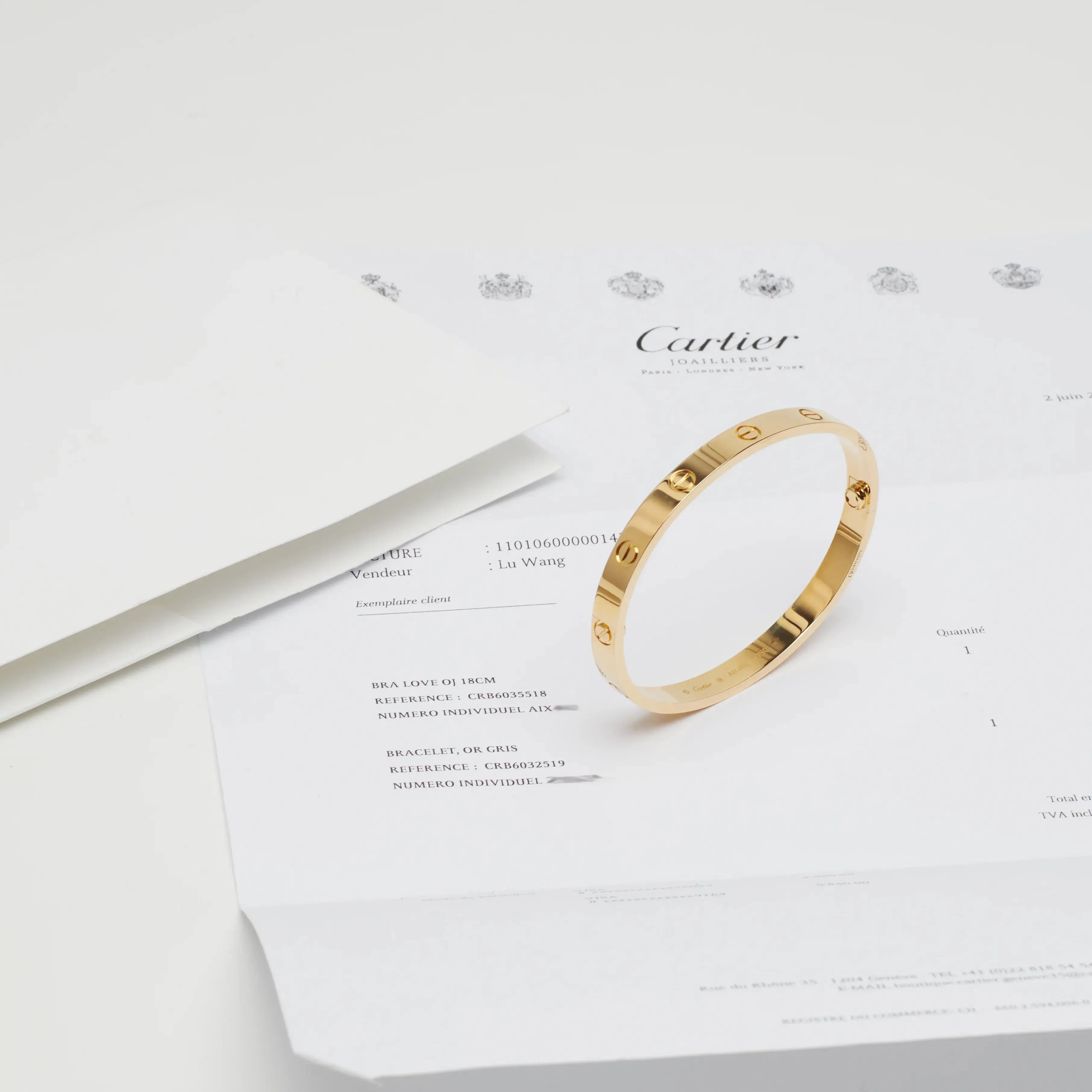 Bracelet Cartier Love en or jaune taille 18 sold by 58 Facettes product image thumbnail 4