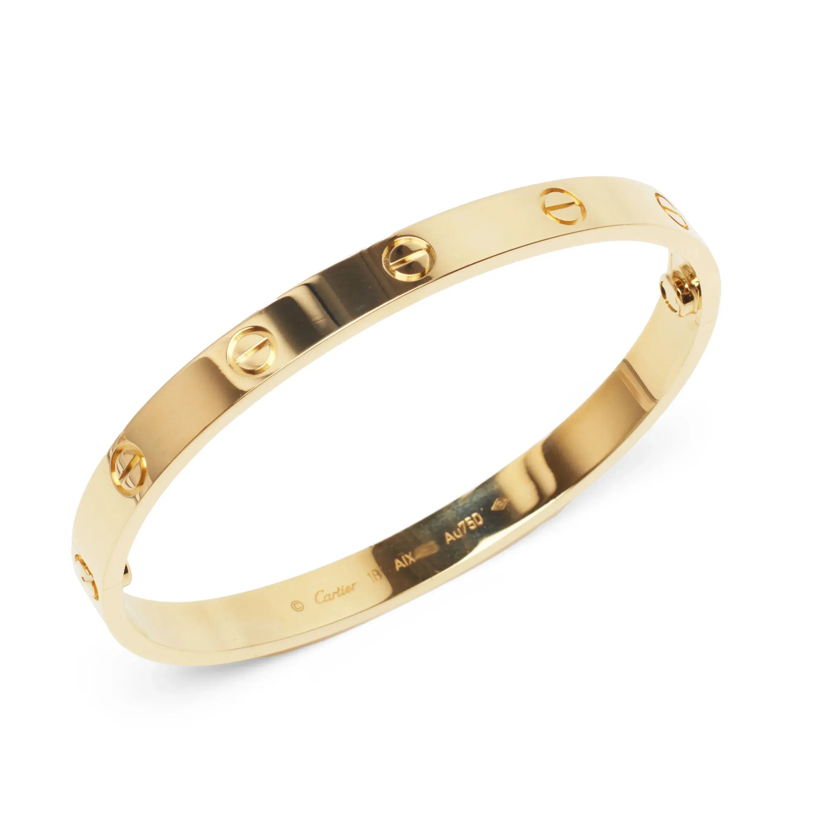 Bracelet Cartier Love en or jaune taille 18 sold by 58 Facettes
