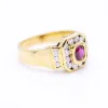 Bague en or jaune avec diamants et rubis sold by 58 Facettes