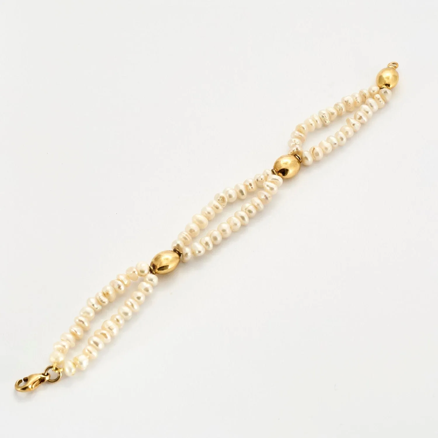 Bracelet or jaune perles baroques sold by 58 Facettes product image thumbnail 2