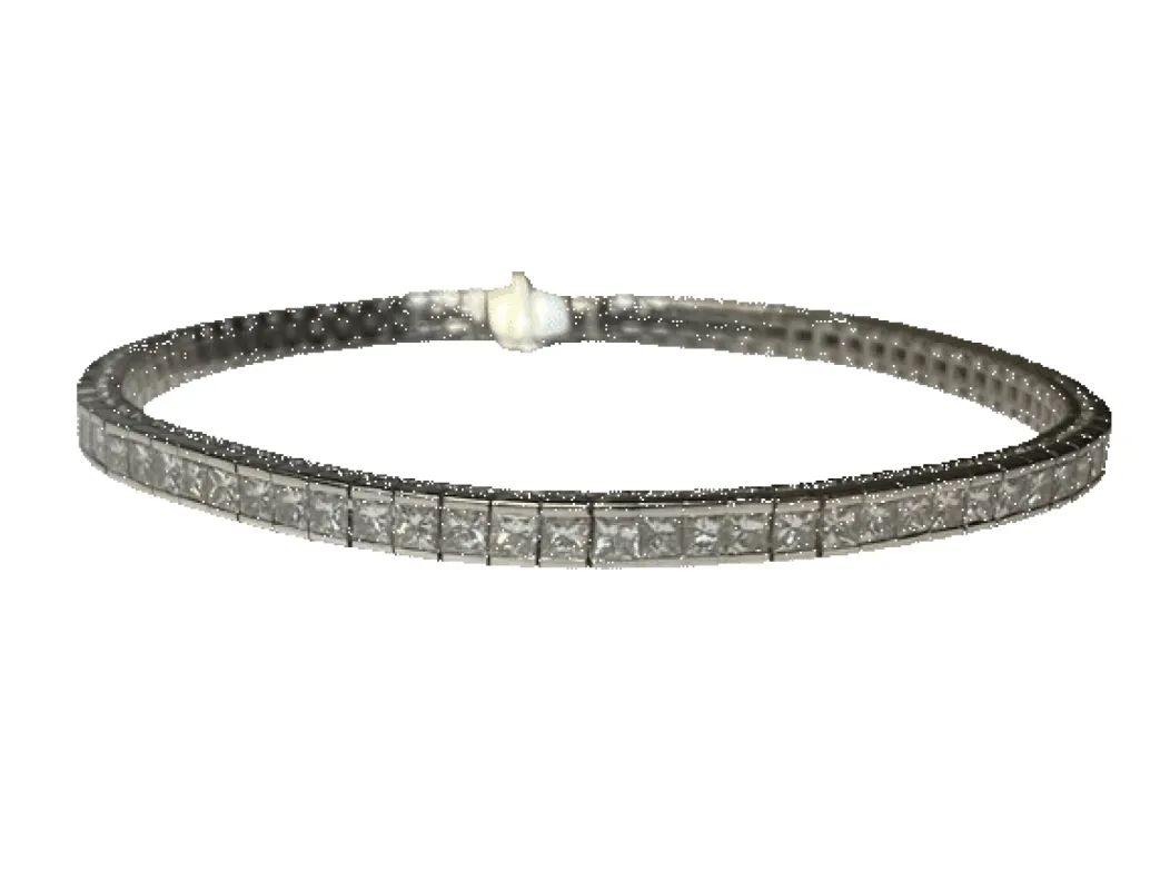 Bracelet riviere tennis or blanc diamants sold by 58 Facettes