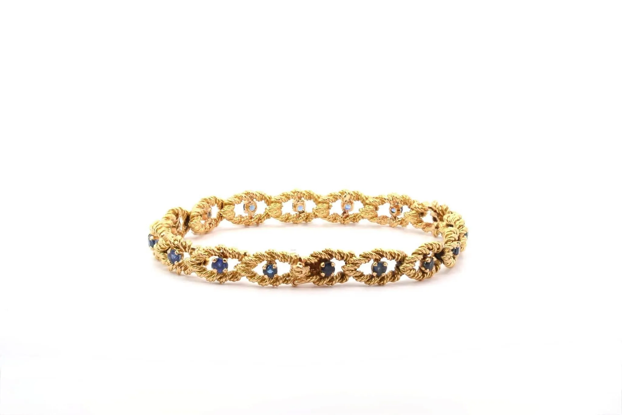 Bracelet vintage saphirs en or jaune sold by 58 Facettes product image thumbnail 2