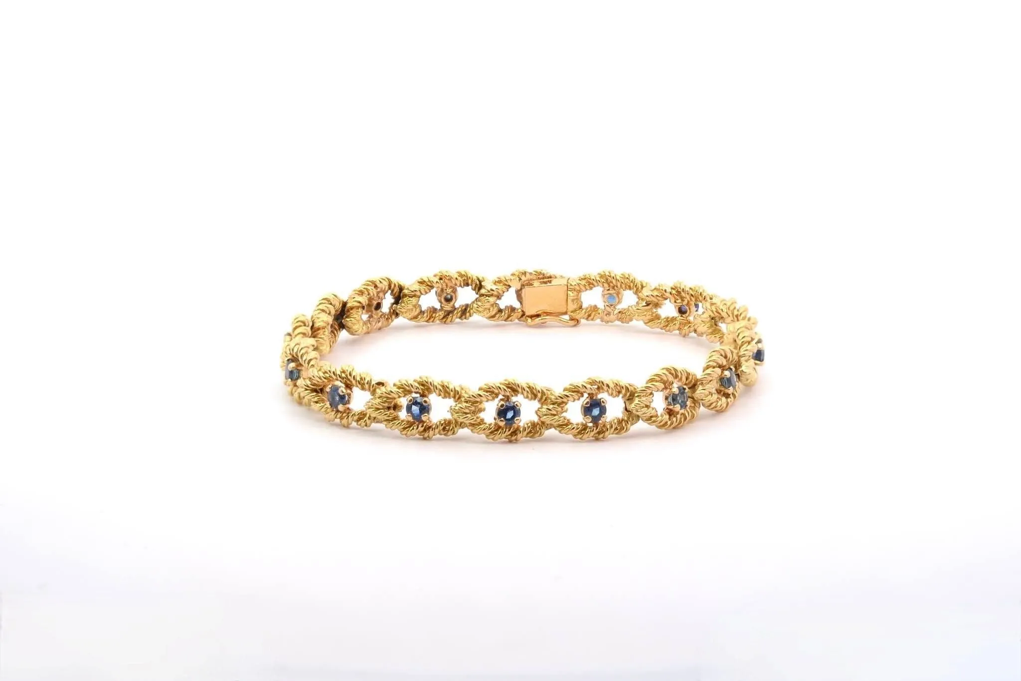 Bracelet vintage saphirs en or jaune sold by 58 Facettes product image thumbnail 3