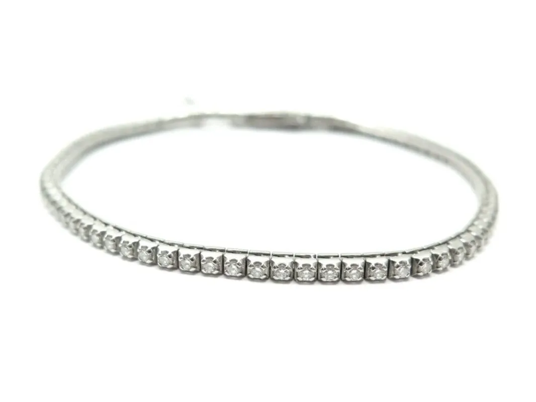 bracelet MAUBOUSSIN tu es ma riviere d'amour 16.5cm or blanc diamants sold by 58 Facettes