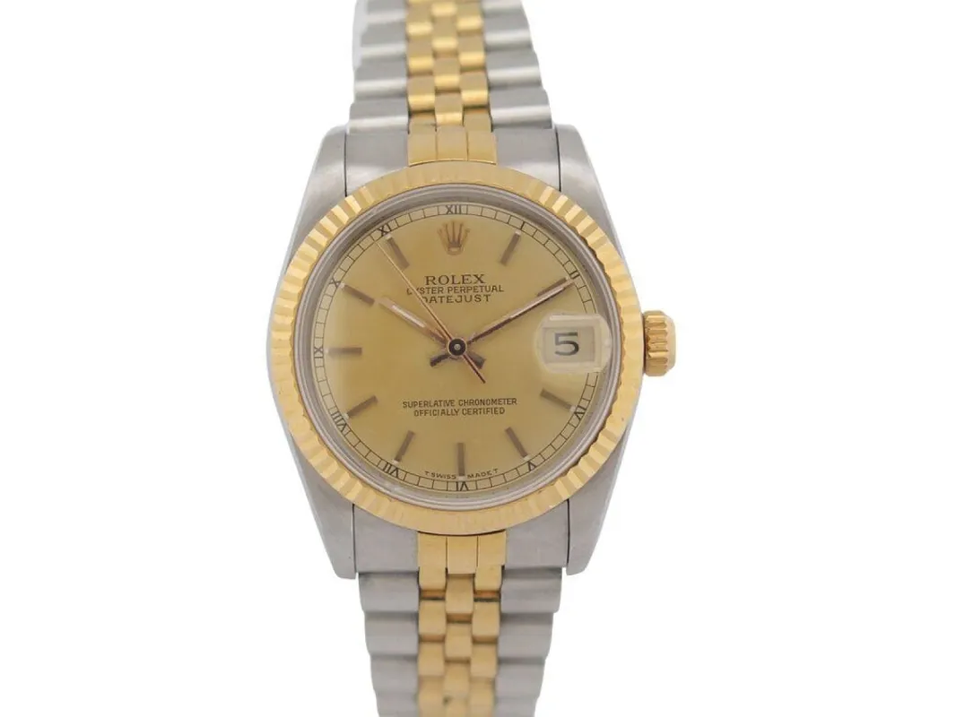 vintage montre ROLEX 68273 oyster perpetual datejust 31 mm or acier auto sold by 58 Facettes