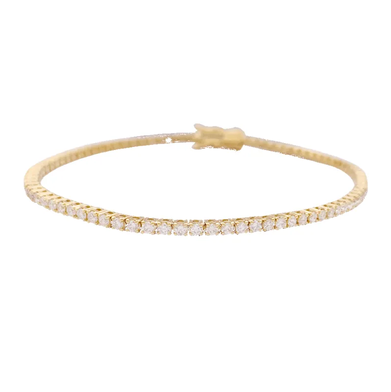Bracelet ligne tennis or jaune, diamants. sold by 58 Facettes
