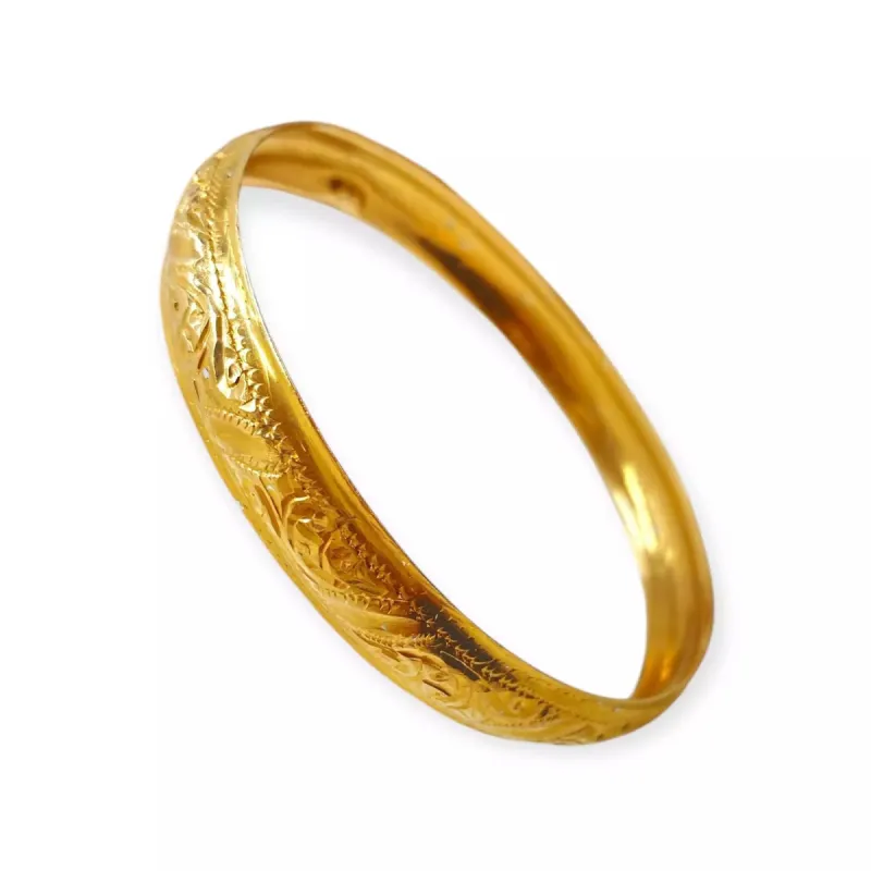 Jonc gravé en or jaune sold by 58 Facettes