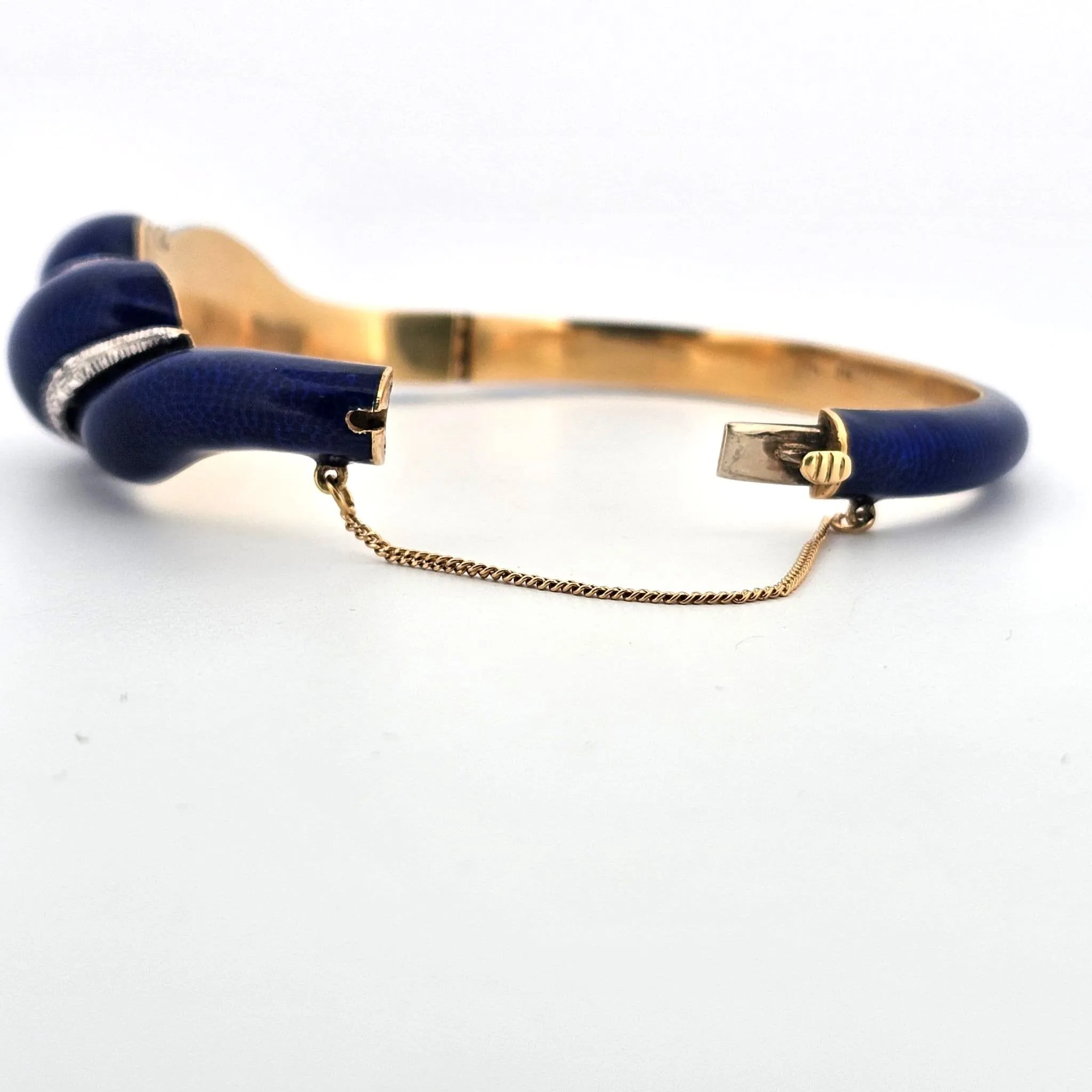 Bracelet or jaune diamants et émail sold by 58 Facettes product image thumbnail 3