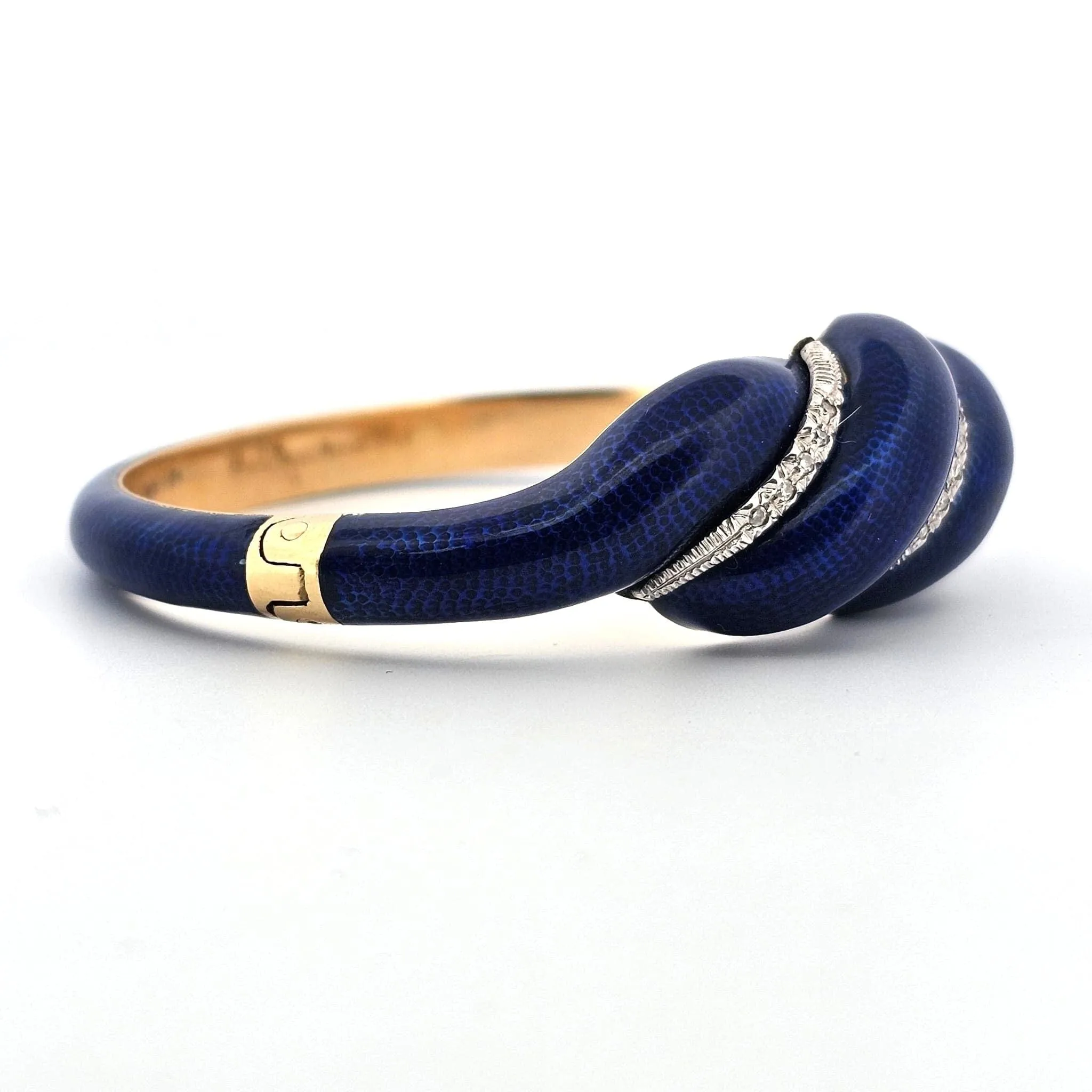 Bracelet or jaune diamants et émail sold by 58 Facettes product image thumbnail 5