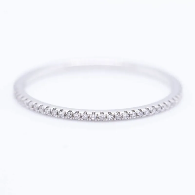 Bague de mariage en or blanc et diamants sold by 58 Facettes