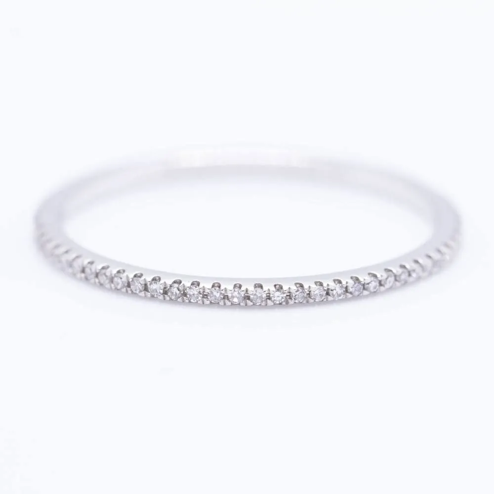 Bague de mariage en or blanc et diamants sold by 58 Facettes