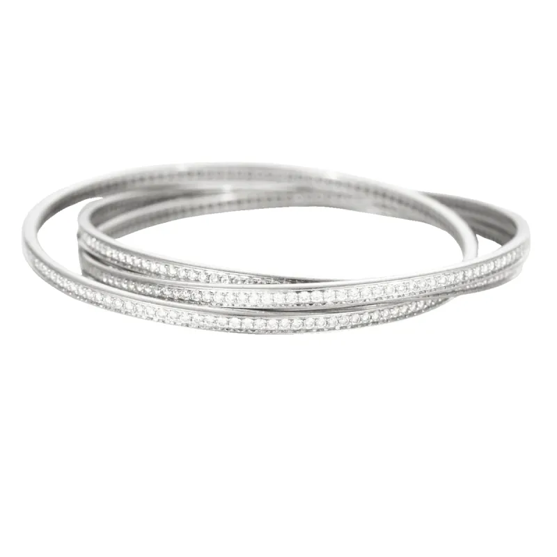 Cartier Trinity - Bracelet en or blanc 18 carats et diamants sold by 58 Facettes