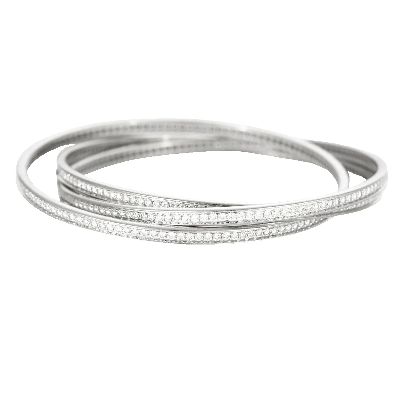 Cartier Trinity - Bracelet en or blanc 18 carats et diamants sold by 58 Facettes