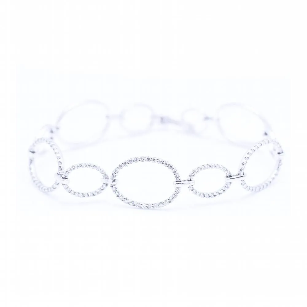 Bracelet en or blanc et diamants sold by 58 Facettes product image thumbnail 2