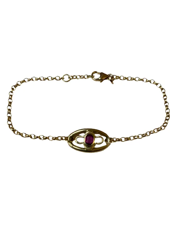 Bracelet upcyclé ASTRAE rubis sold by 58 Facettes