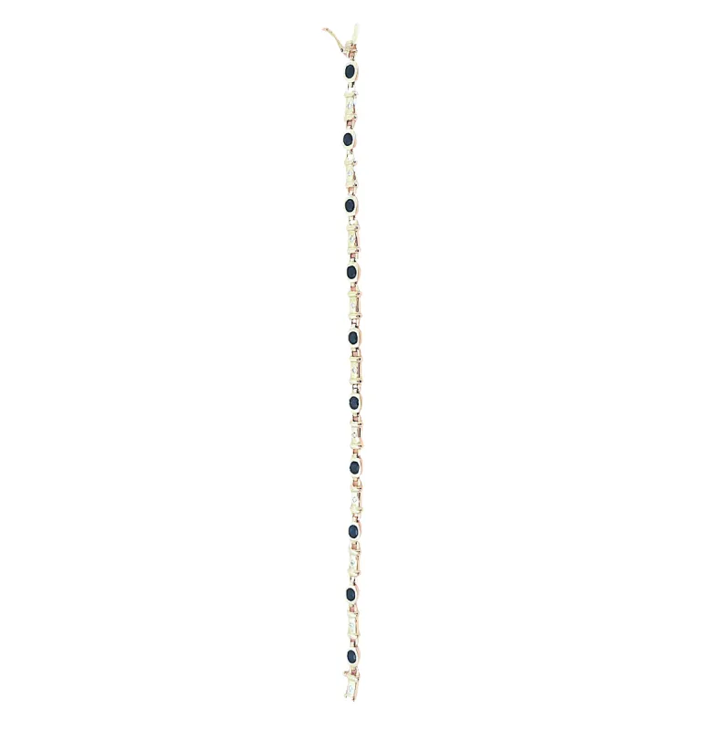 Bracelet or jaune saphirs et diamants sold by 58 Facettes