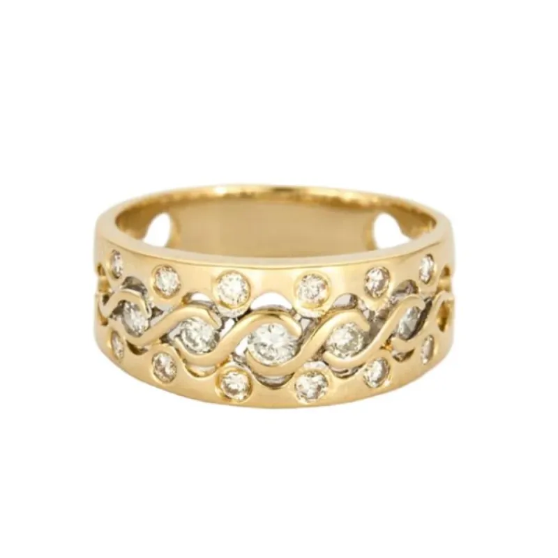 Bague Or jaune et Diamants sold by 58 Facettes