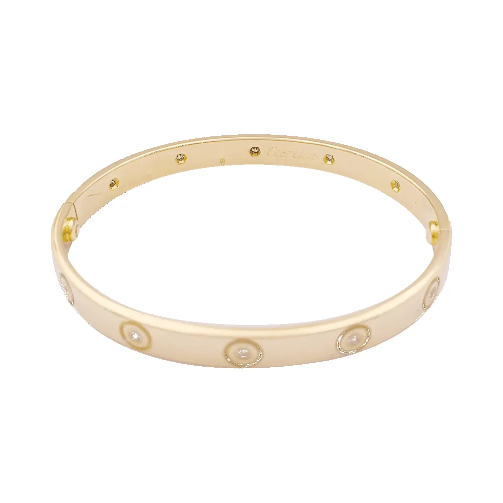 Bracelet Cartier "Love" or jaune, diamants. sold by 58 Facettes product image thumbnail 2