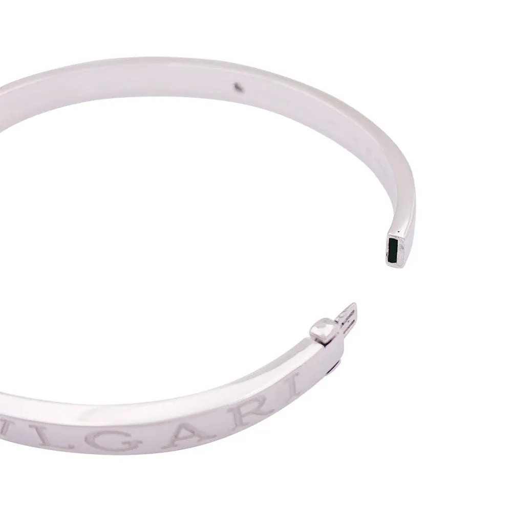 Bracelet jonc Bulgari "Bulgari Bulgari" or blanc, diamants. sold by 58 Facettes product image thumbnail 4