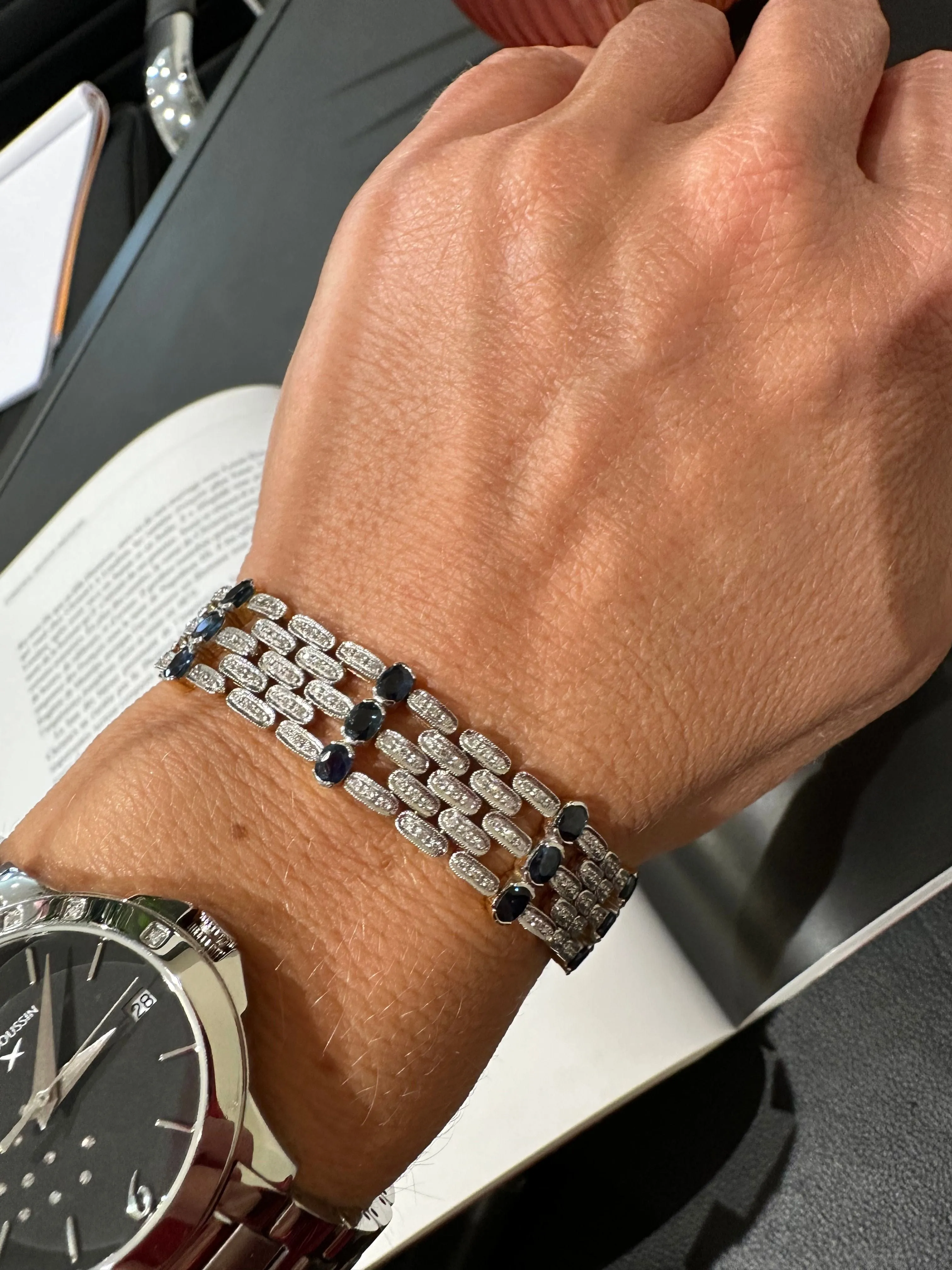 Bracelet or saphirs diamants sold by 58 Facettes product image thumbnail 2